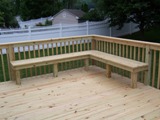 Pressure Treated Deck with Bench Seats
